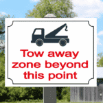 Tow away Business Sign