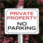 Private Property No Parking Post Mounted